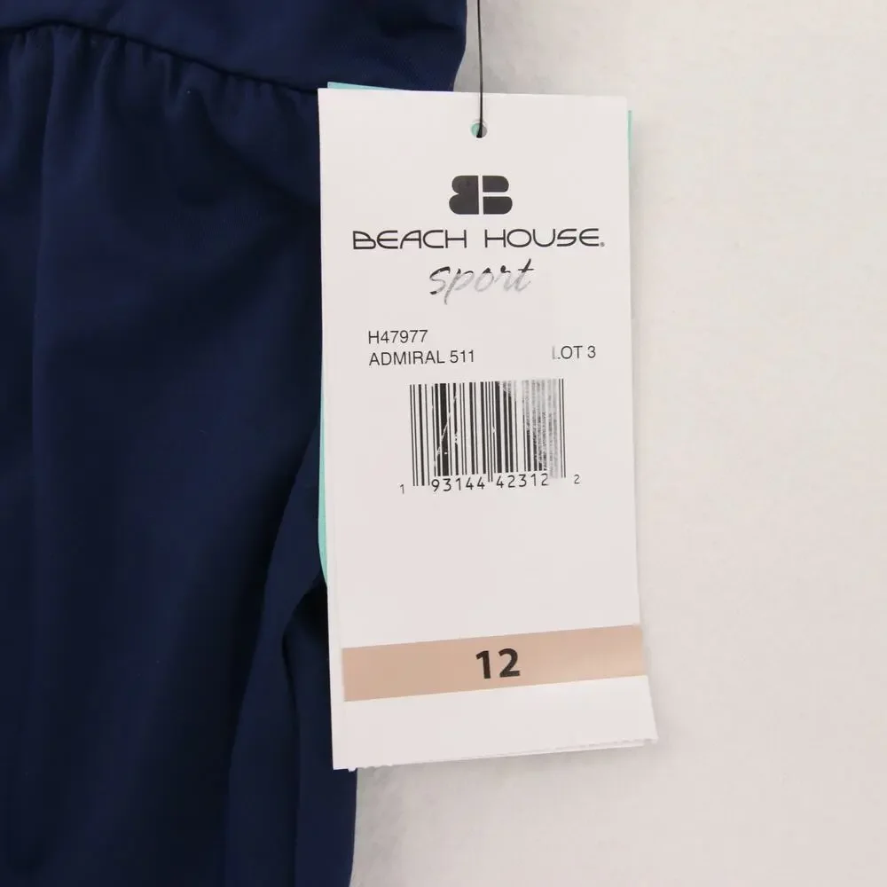 Beach House Swim Shorts Navy Blue Board Shorts Zip Pockets UPF 50 12 Stella NWT - Picture 9 of 13